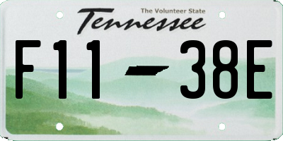 TN license plate F1138E