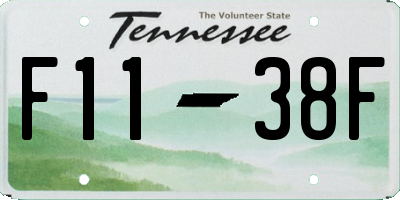 TN license plate F1138F