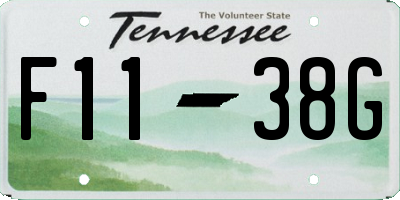 TN license plate F1138G