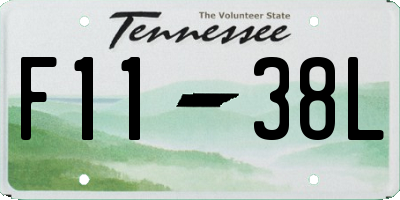TN license plate F1138L