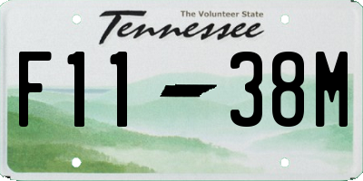 TN license plate F1138M