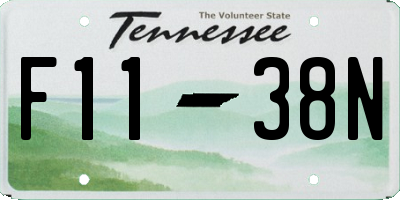 TN license plate F1138N