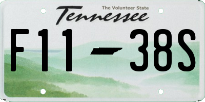 TN license plate F1138S
