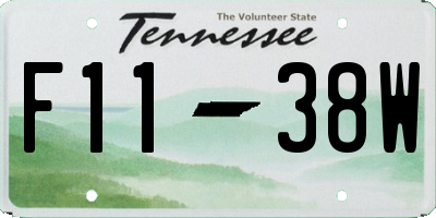 TN license plate F1138W