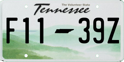TN license plate F1139Z