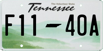 TN license plate F1140A