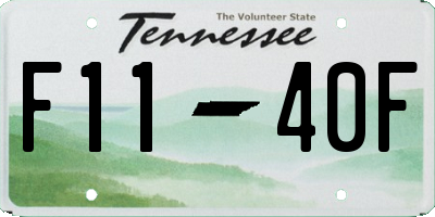 TN license plate F1140F