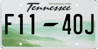 TN license plate F1140J