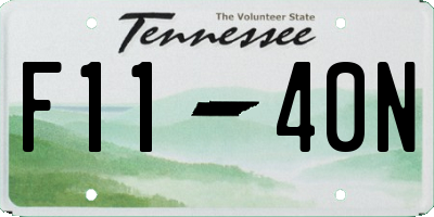 TN license plate F1140N