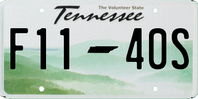 TN license plate F1140S