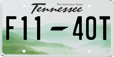 TN license plate F1140T