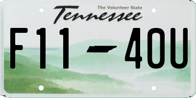 TN license plate F1140U