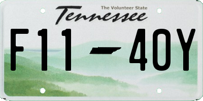TN license plate F1140Y