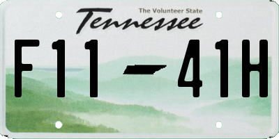 TN license plate F1141H