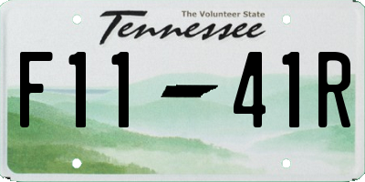 TN license plate F1141R