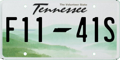 TN license plate F1141S
