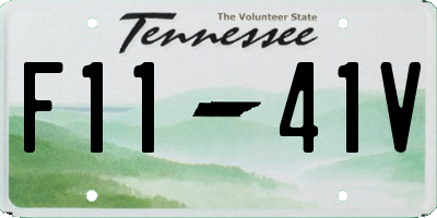 TN license plate F1141V