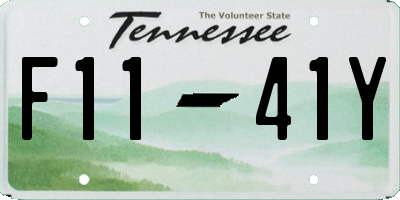 TN license plate F1141Y