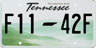 TN license plate F1142F