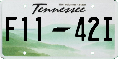 TN license plate F1142I