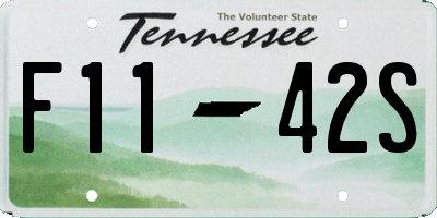 TN license plate F1142S