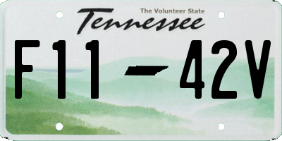 TN license plate F1142V