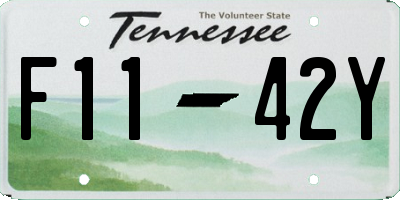 TN license plate F1142Y