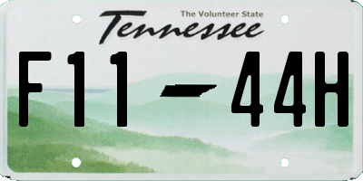 TN license plate F1144H