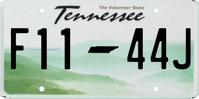 TN license plate F1144J