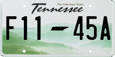 TN license plate F1145A