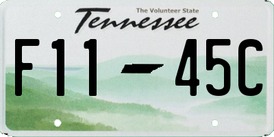 TN license plate F1145C
