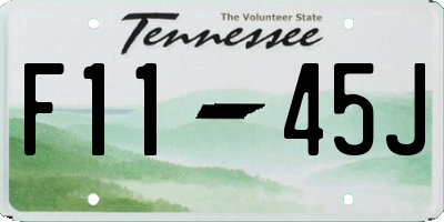 TN license plate F1145J