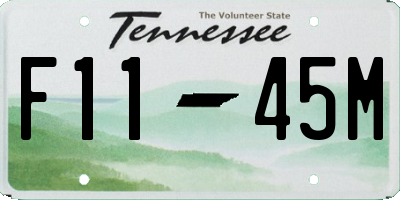 TN license plate F1145M
