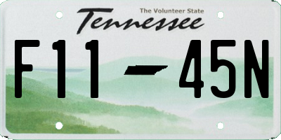 TN license plate F1145N