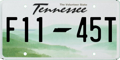 TN license plate F1145T