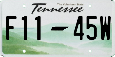 TN license plate F1145W