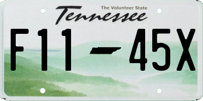 TN license plate F1145X