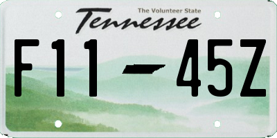 TN license plate F1145Z