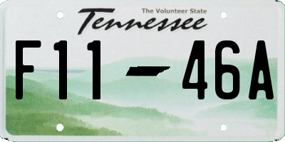 TN license plate F1146A