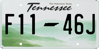 TN license plate F1146J