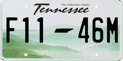 TN license plate F1146M