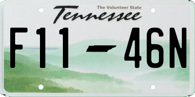 TN license plate F1146N