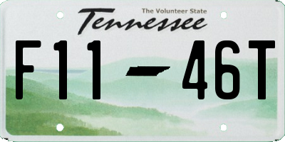 TN license plate F1146T