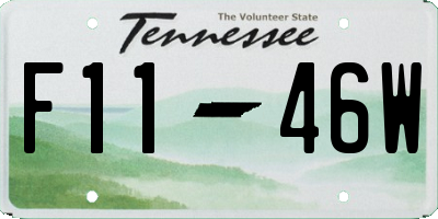 TN license plate F1146W