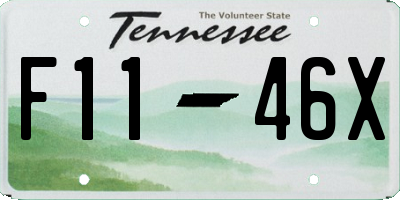 TN license plate F1146X