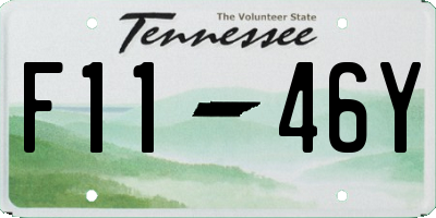 TN license plate F1146Y