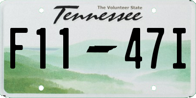 TN license plate F1147I
