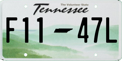 TN license plate F1147L