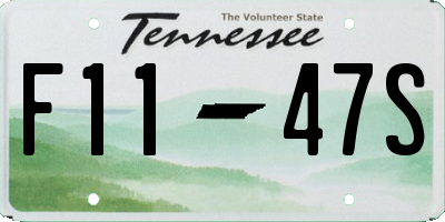 TN license plate F1147S
