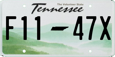 TN license plate F1147X